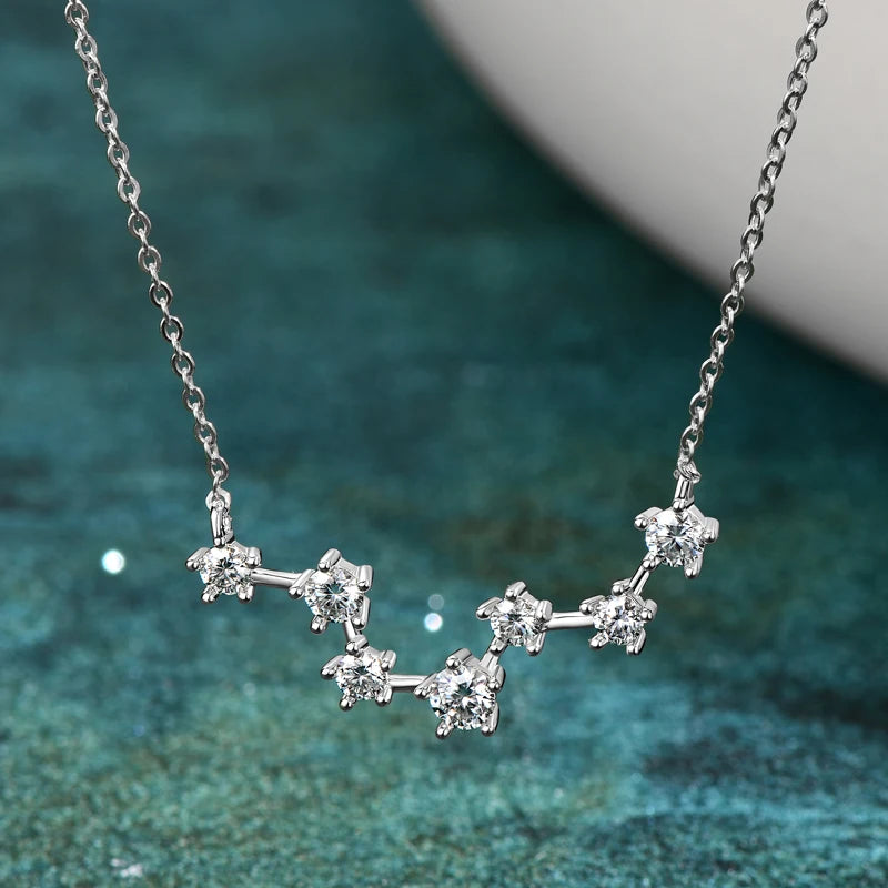 Aura Belle™ Big Dipper Pendant Necklace – Celestial Elegance in 925 Sterling Silver