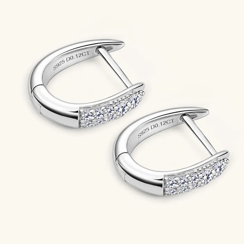 Aura Belle™ Celestial Huggie Hoop Earrings – Dainty Shine in 925 Sterling Silver