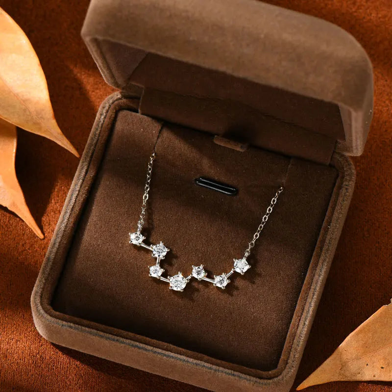 Aura Belle™ Big Dipper Pendant Necklace – Celestial Elegance in 925 Sterling Silver