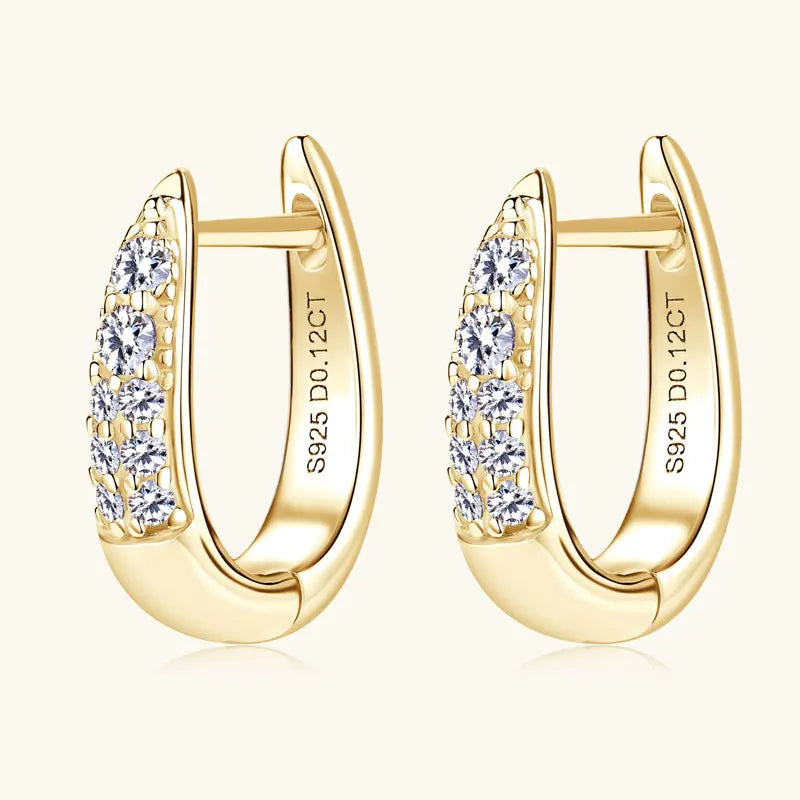Aura Belle™ Celestial Huggie Hoop Earrings – Dainty Shine in 925 Sterling Silver