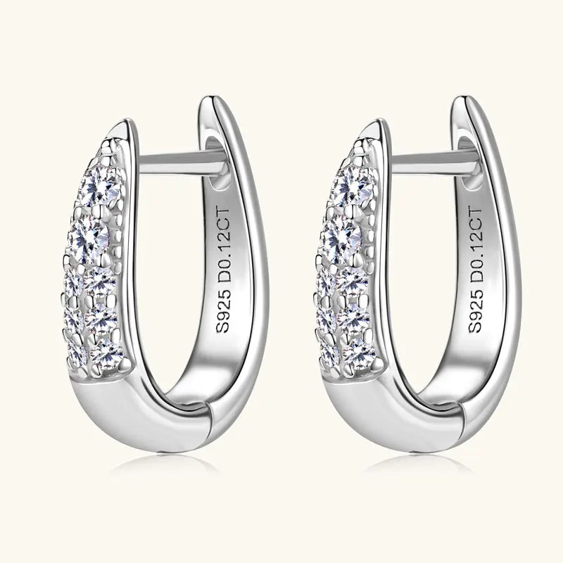 Aura Belle™ Celestial Huggie Hoop Earrings – Dainty Shine in 925 Sterling Silver