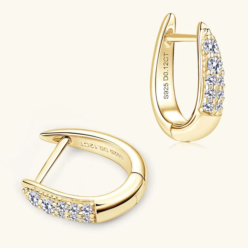 Aura Belle™ Celestial Huggie Hoop Earrings – Dainty Shine in 925 Sterling Silver