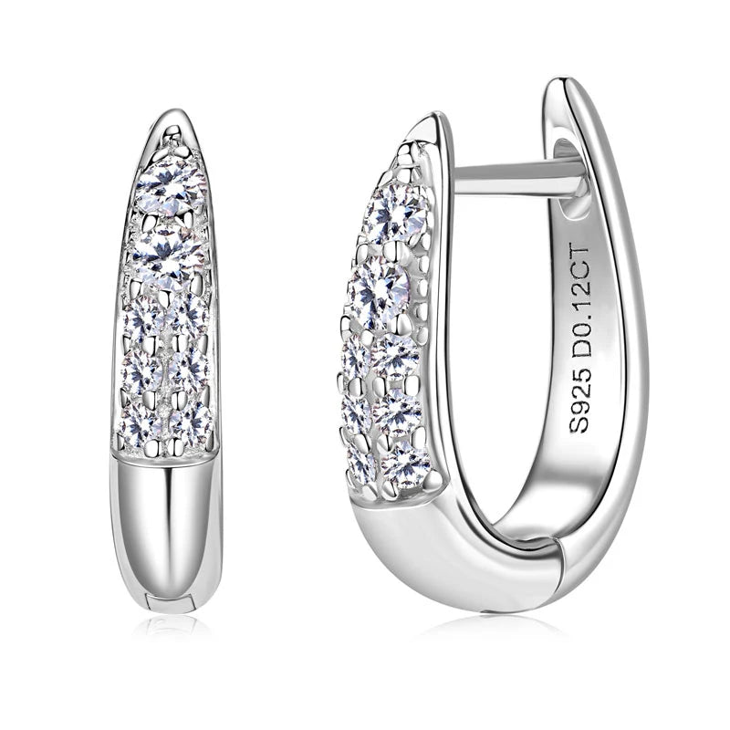 Aura Belle™ Celestial Huggie Hoop Earrings – Dainty Shine in 925 Sterling Silver