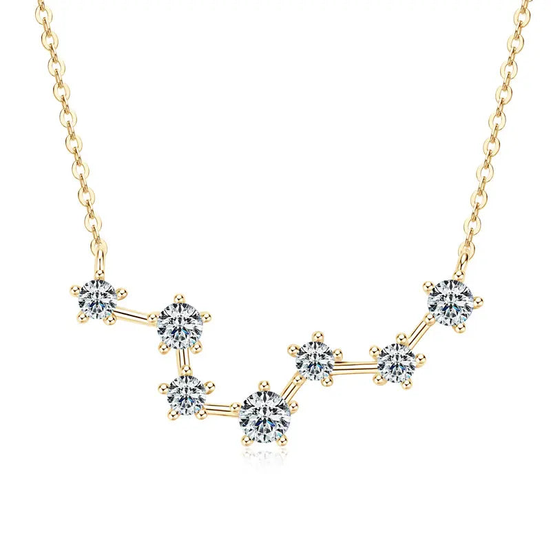Aura Belle™ Big Dipper Pendant Necklace – Celestial Elegance in 925 Sterling Silver